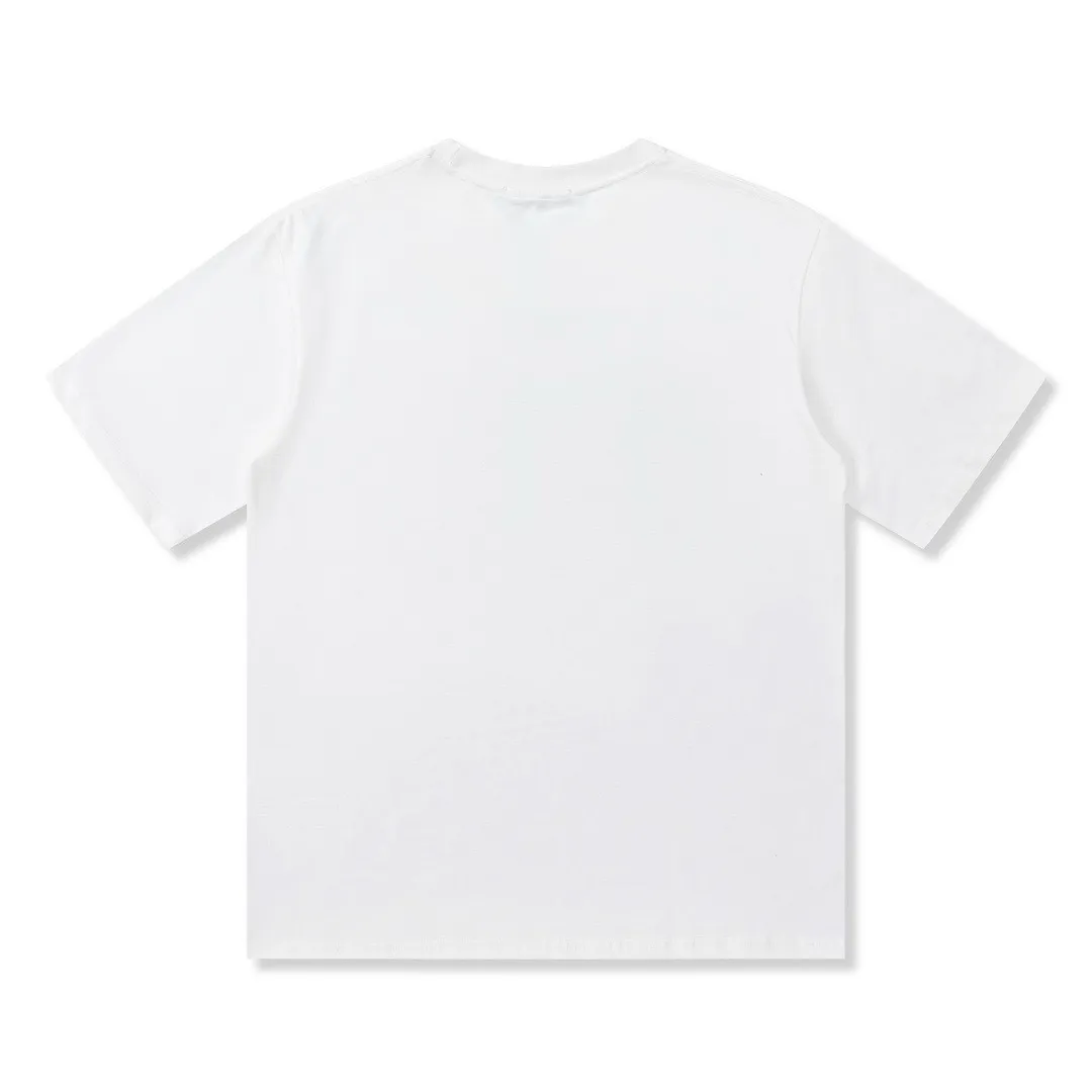 W676#P110💰 [Stone lsland/Stone Island summer new style short-sleeved T-shirt with missing distressed print] ⚠️[Original creation with high control of details] - Made of 260g combed cotton 32-count double yarn, soft and comfortable to the touch, sweat-absorbent and breathable. - Simple, basic and versatile style, original quality, the first choice for couples. - Made in a large factory, four needles and five threads on the shoulder, neatly arranged, high quality workmanship. - Same style for men and women. Very versatile, one piece for everyone, details are clearly visible. Color: Black White Size: M L
